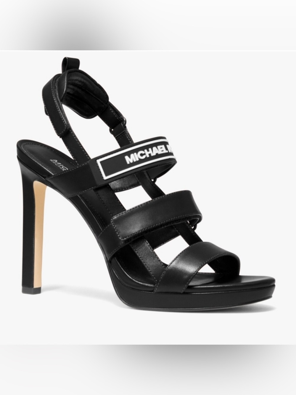 MICHAEL Michael Kors Demi Stiletto Sandals Black Leather